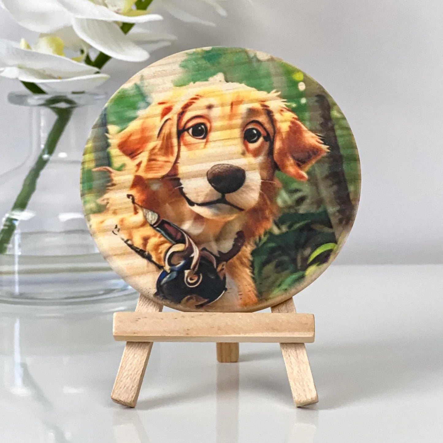 Wood Photo Slice With Easel