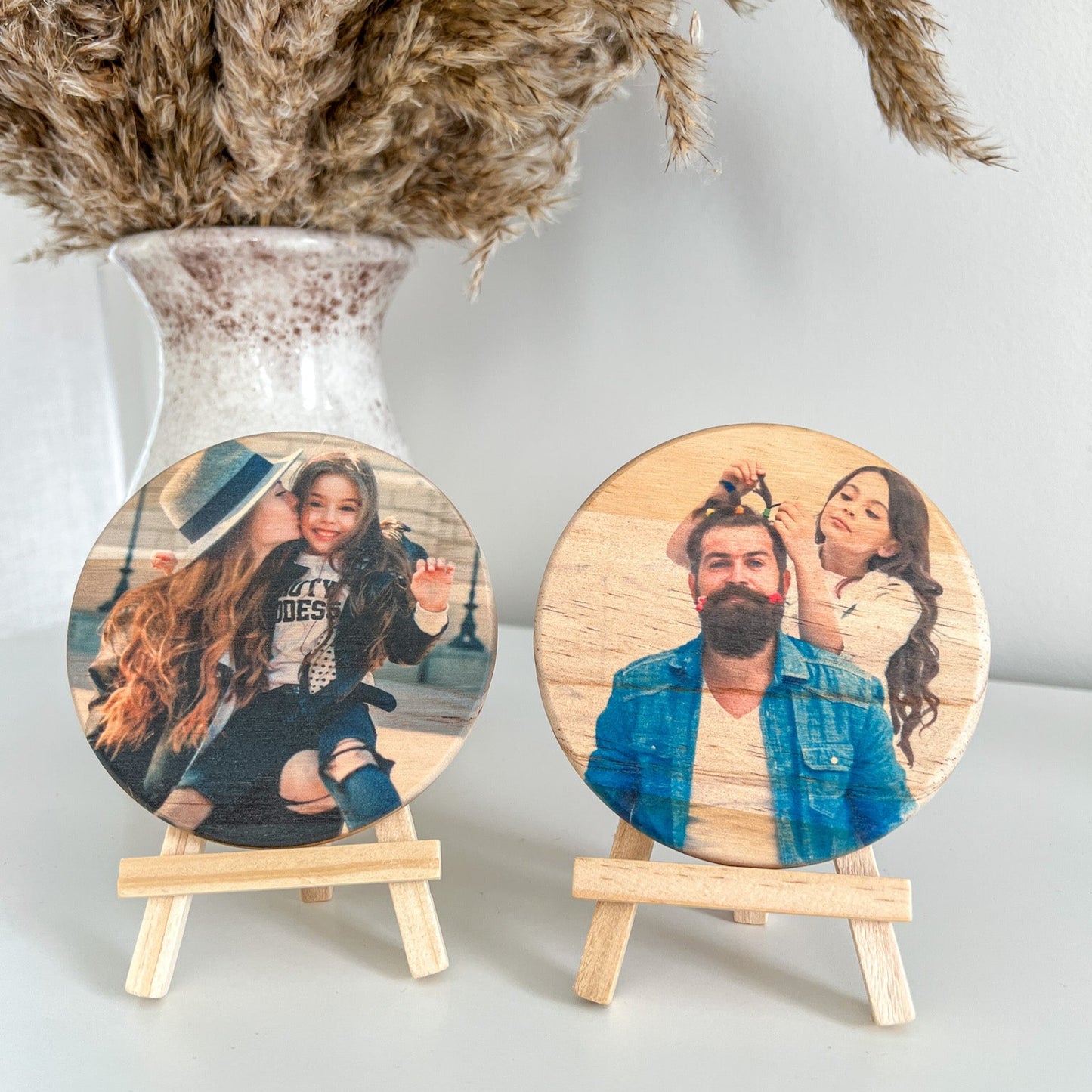 Wood Photo Slice With Easel