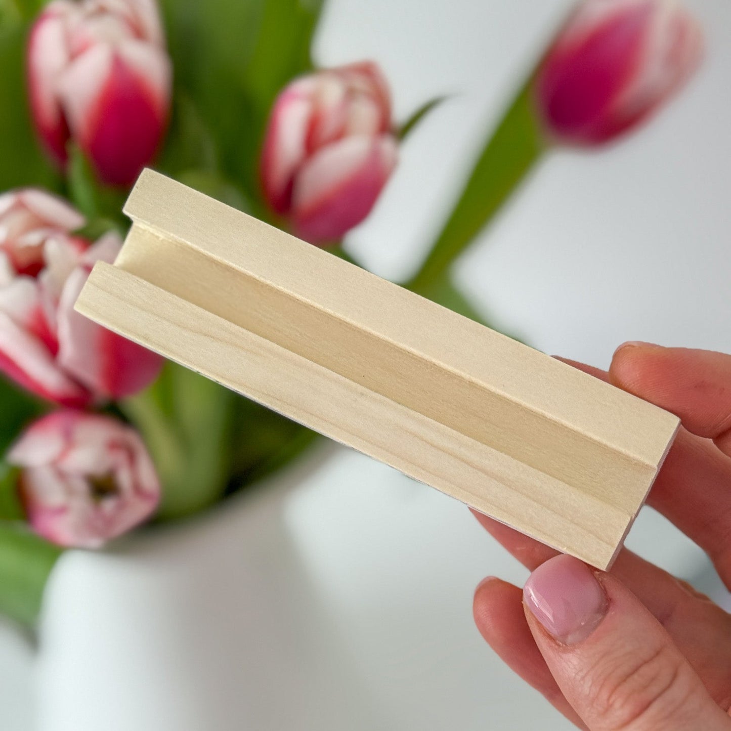Wood Photo Stand with Your Text