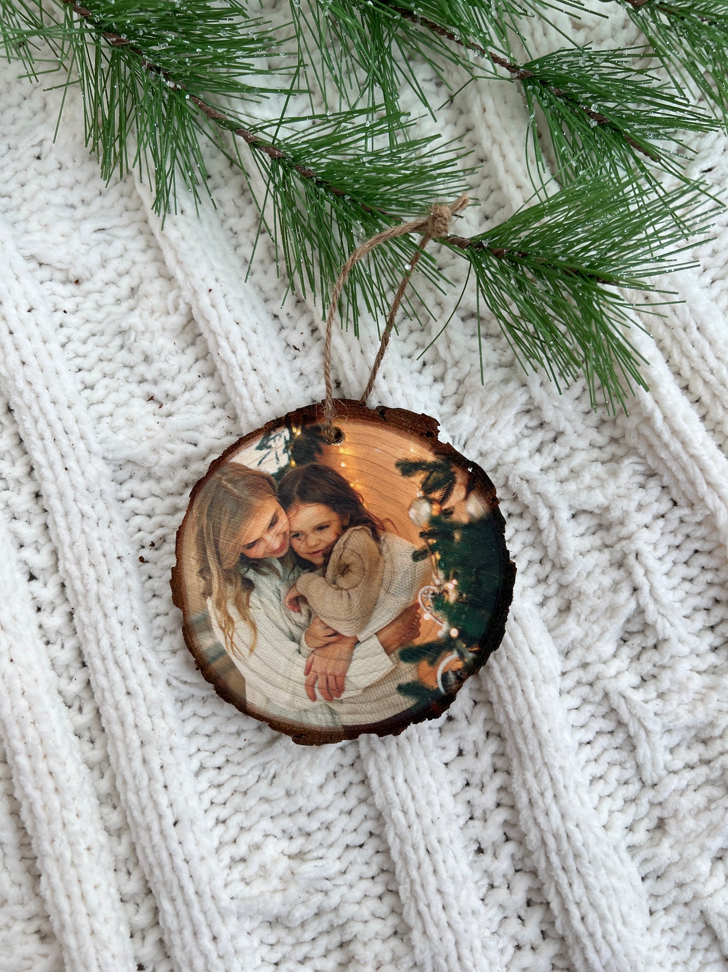 Personalized Wood Photo Ornament