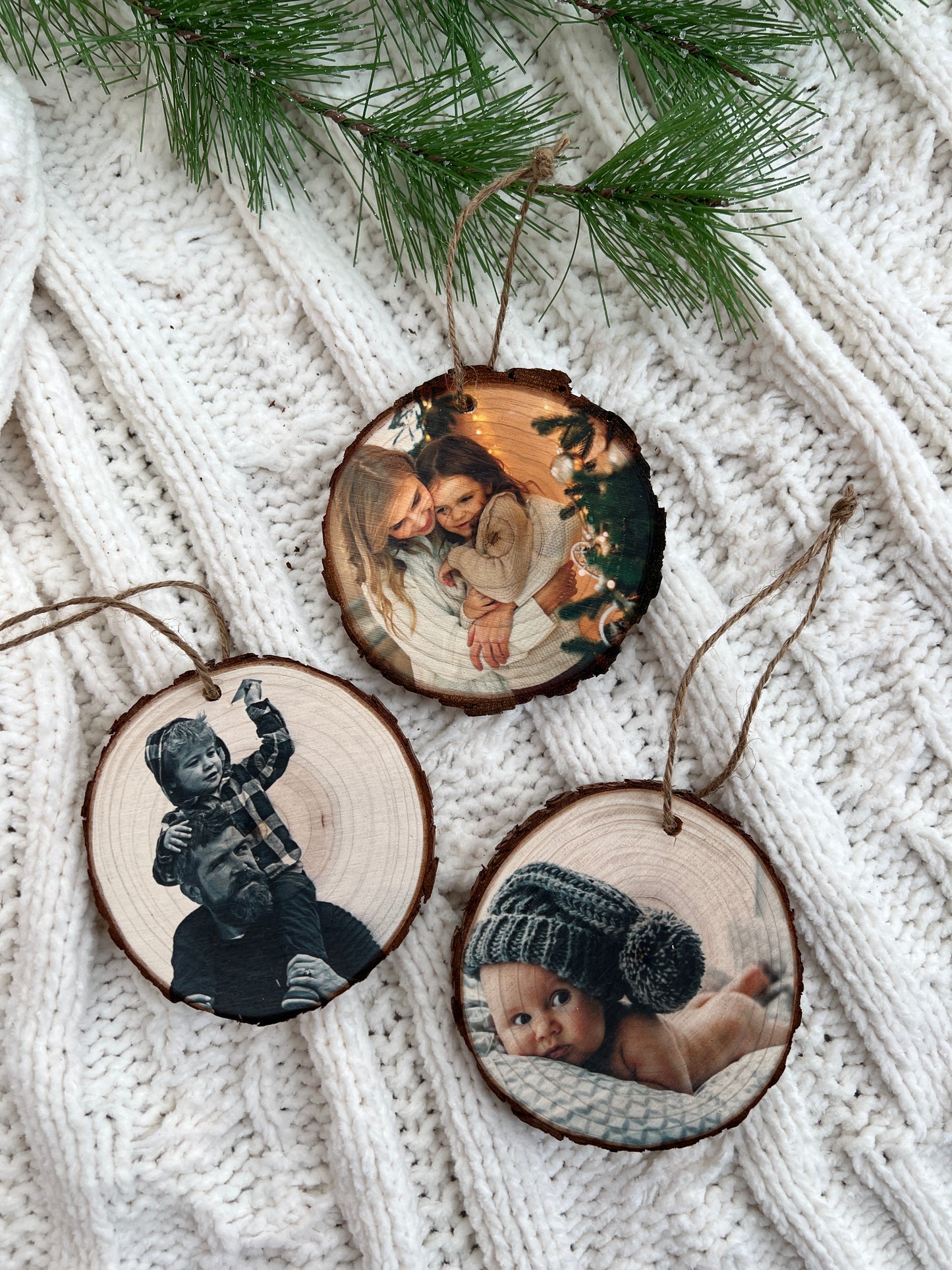 Personalized Wood Photo Ornament