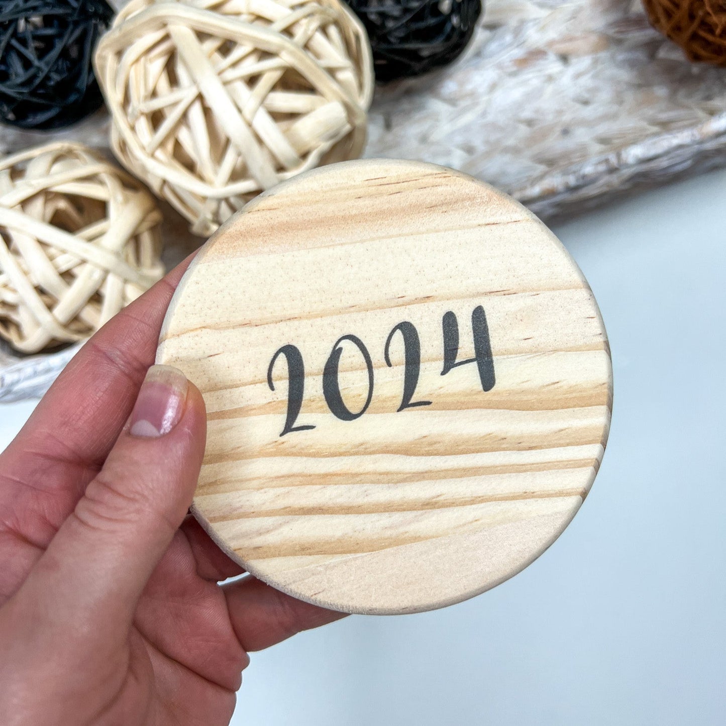 Wood Photo Slice With Easel