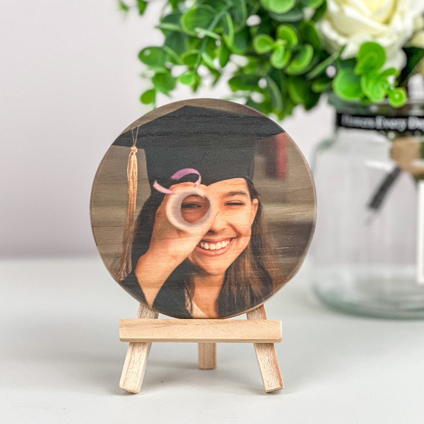 Wood Photo Slice With Easel