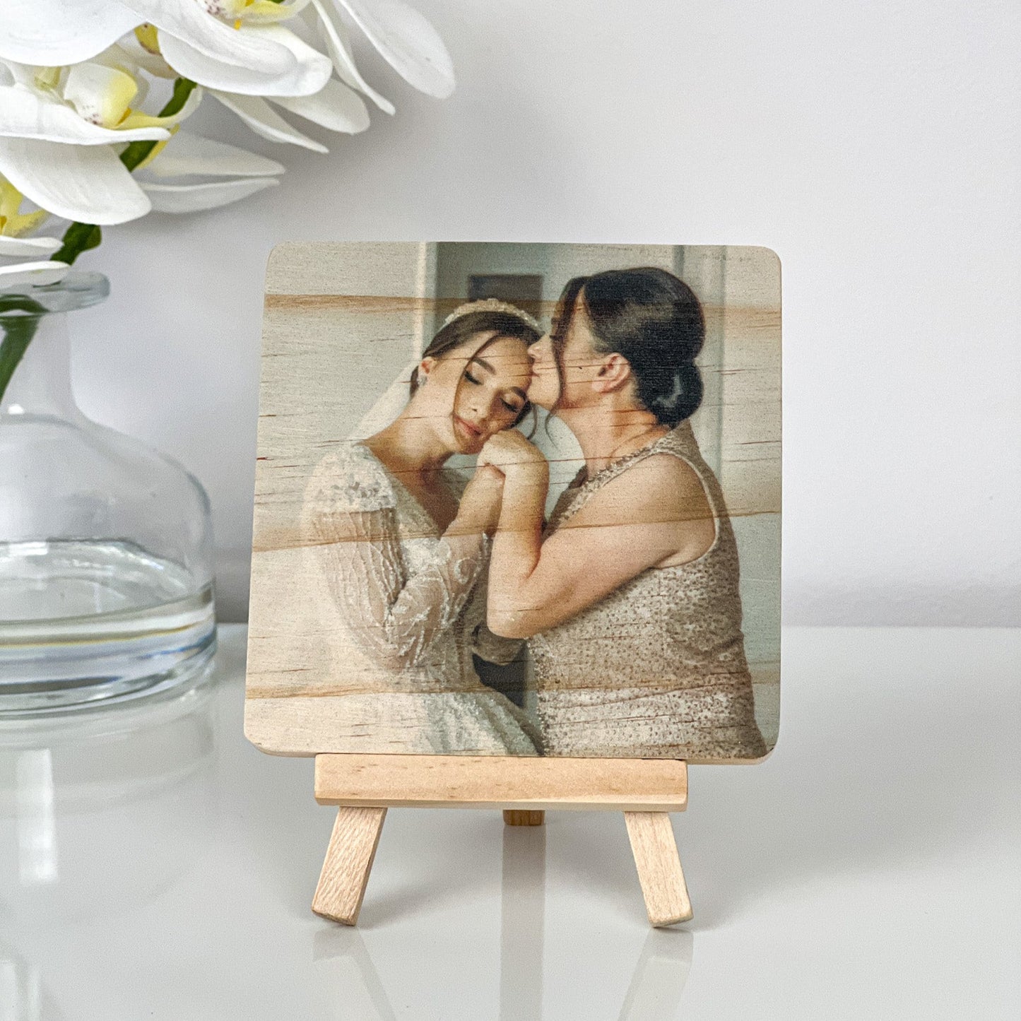 Wood Photo Tile With Easel