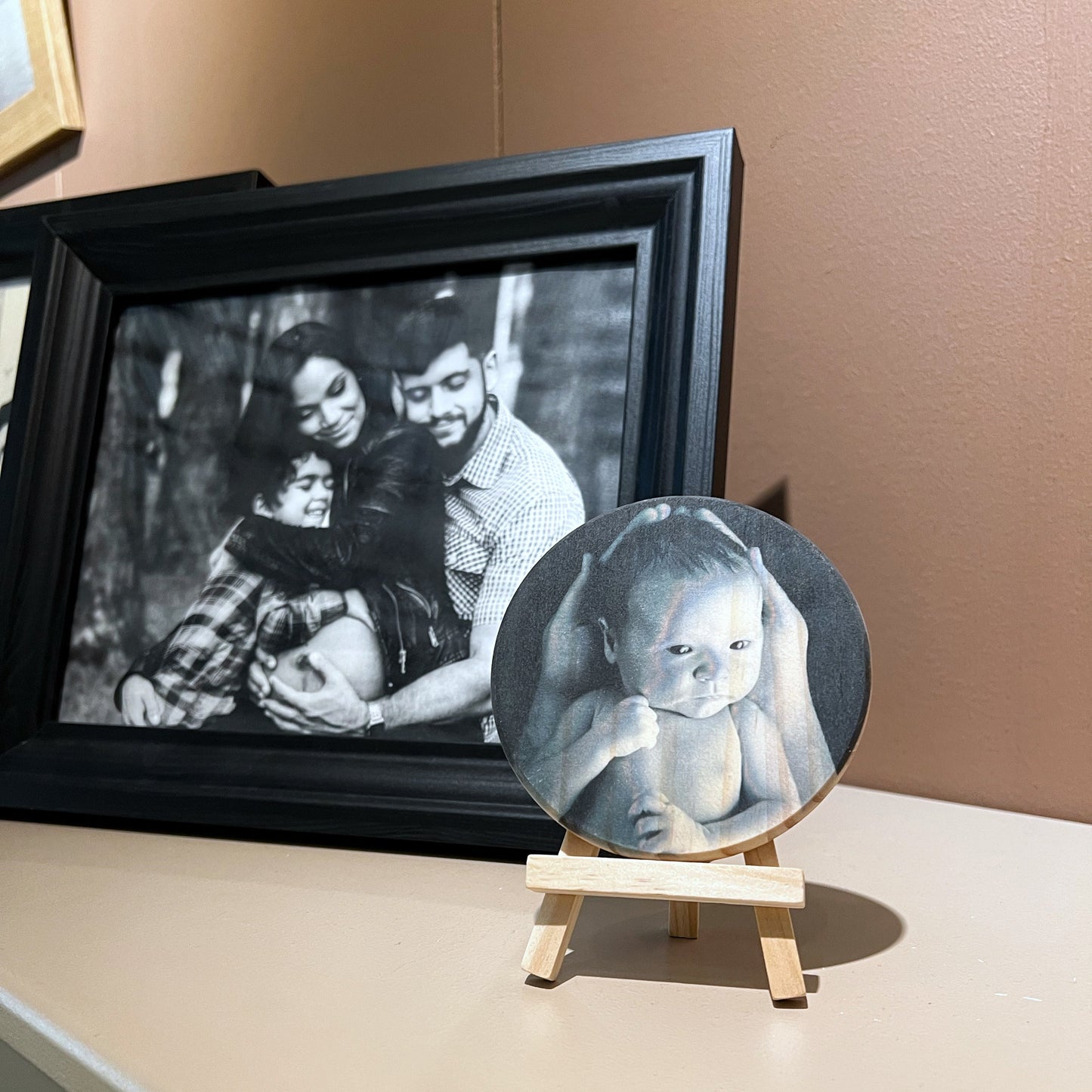Wood Photo Slice With Easel