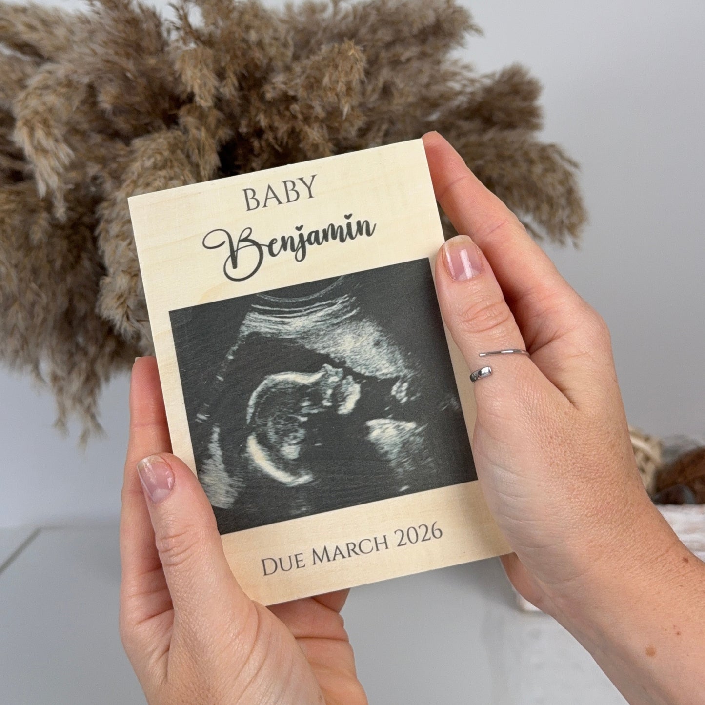Custom Wooden Due Date Plaque
