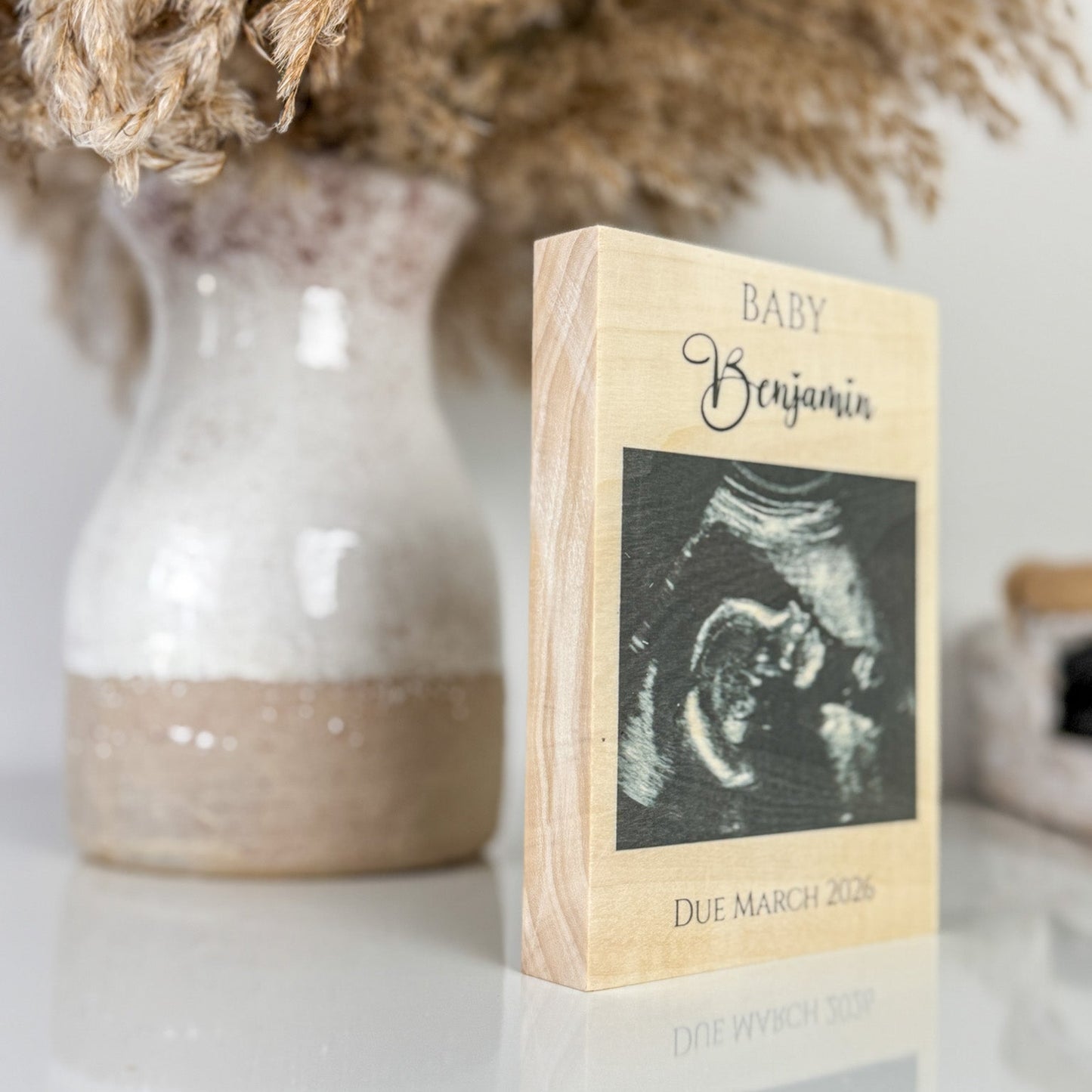 Custom Wooden Due Date Plaque