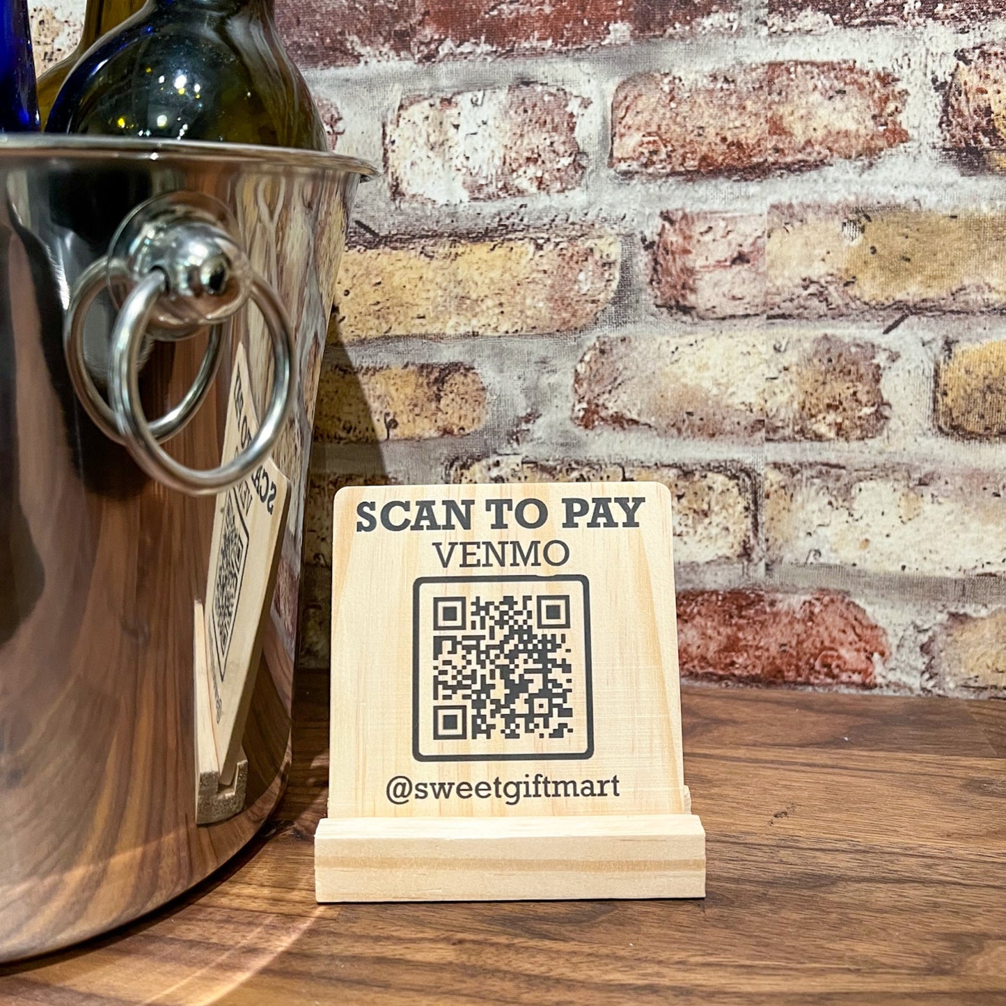 Custom Wood QR Code Sign