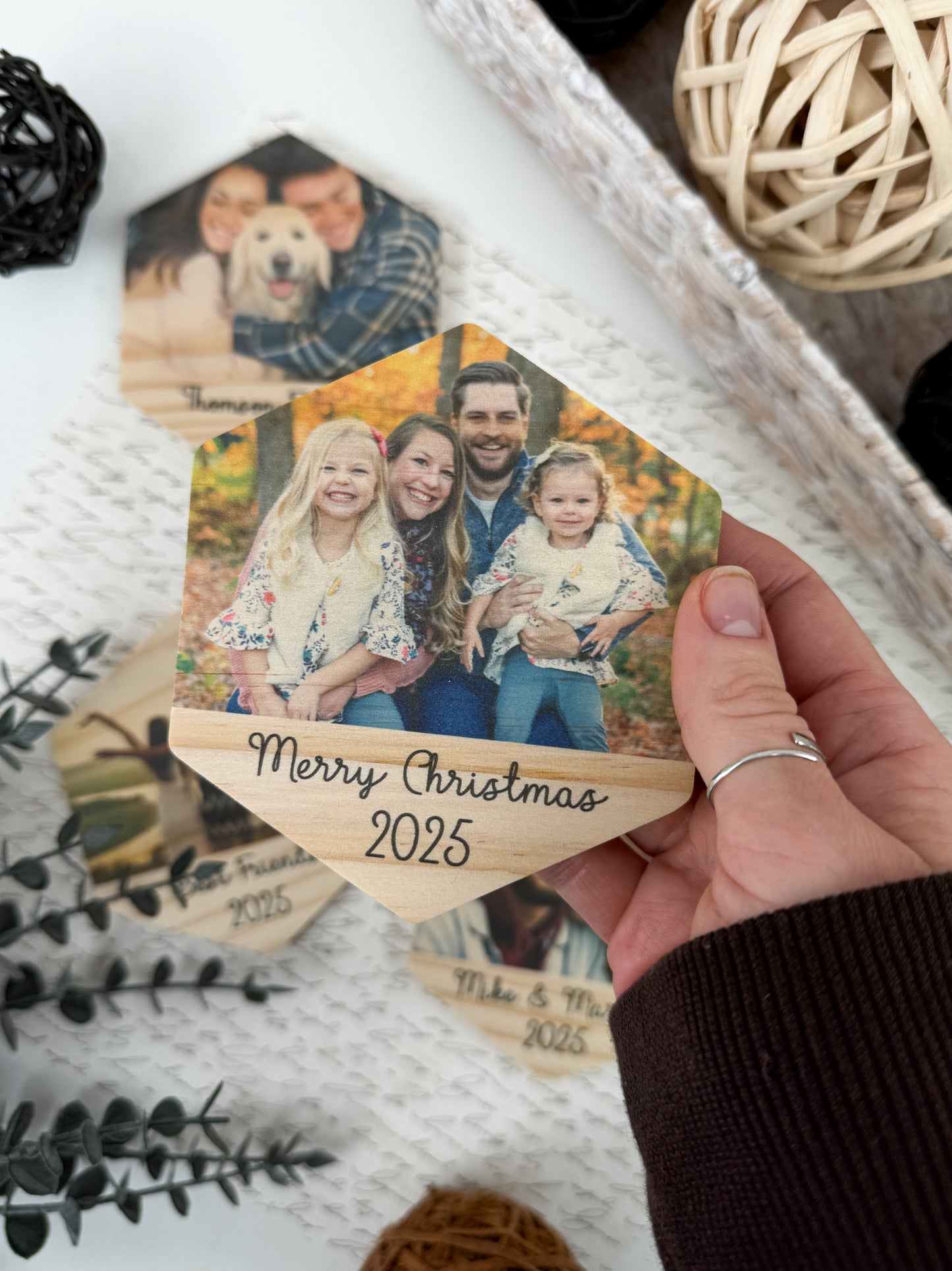 Custom Wood Photo Magnets