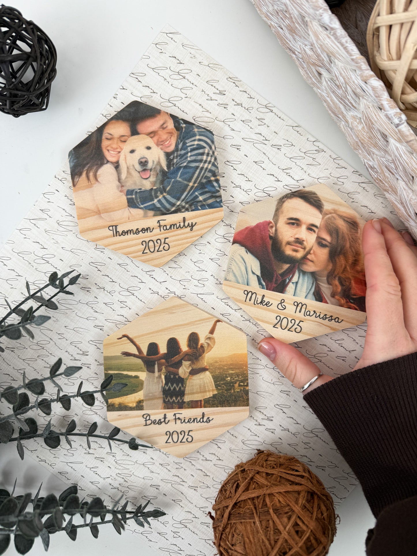 Custom Wood Photo Magnets