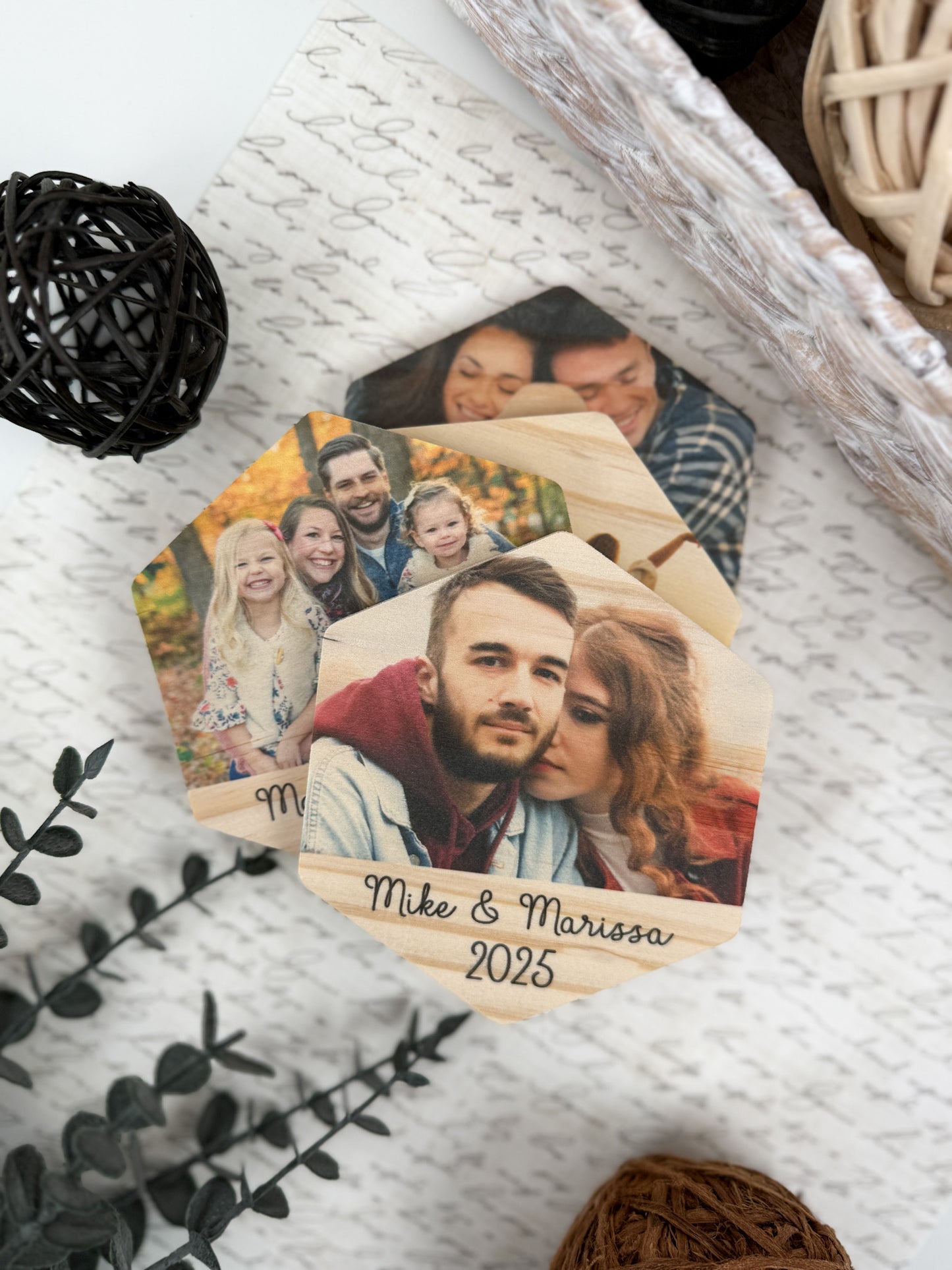 Custom Wood Photo Magnets