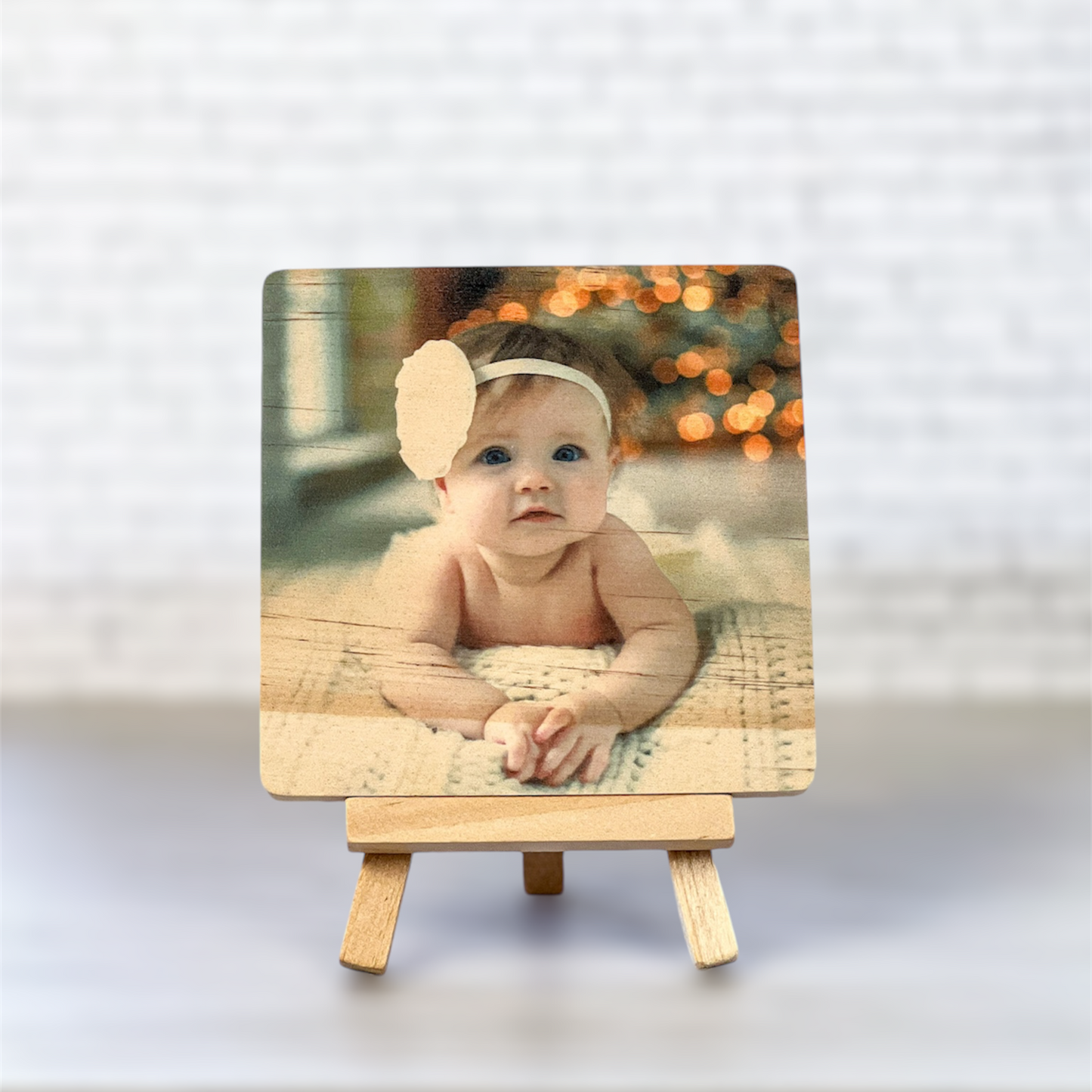 Wood Photo Tile With Easel