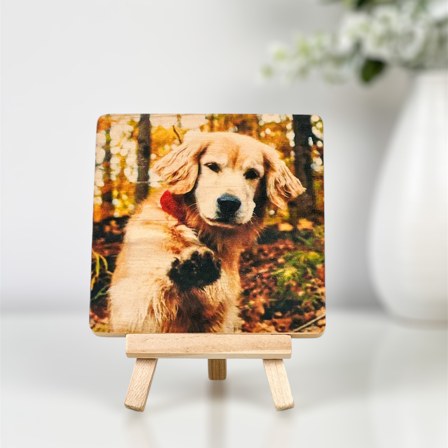 Wood Photo Tile With Easel