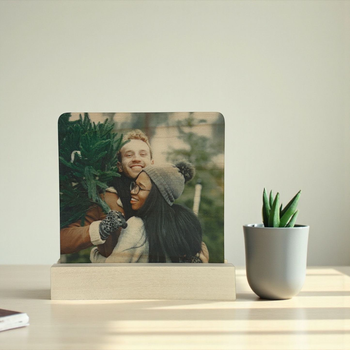 Wood Photo Tile with Stand