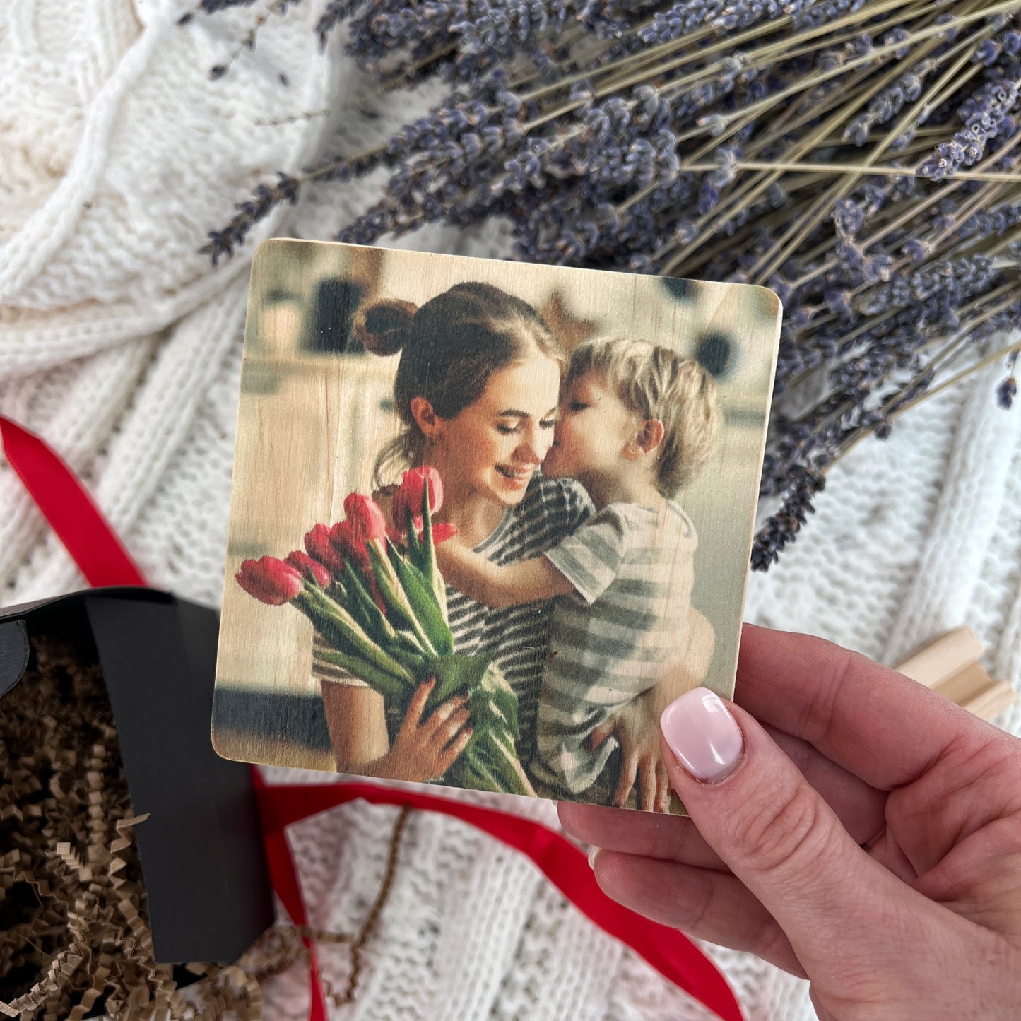 Wood Photo Tile with Stand