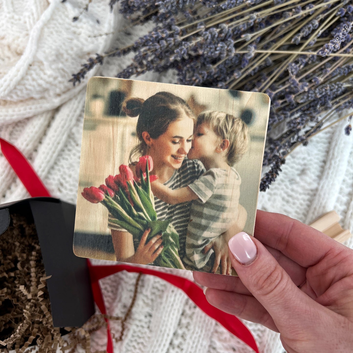 Wood Photo Tile With Easel