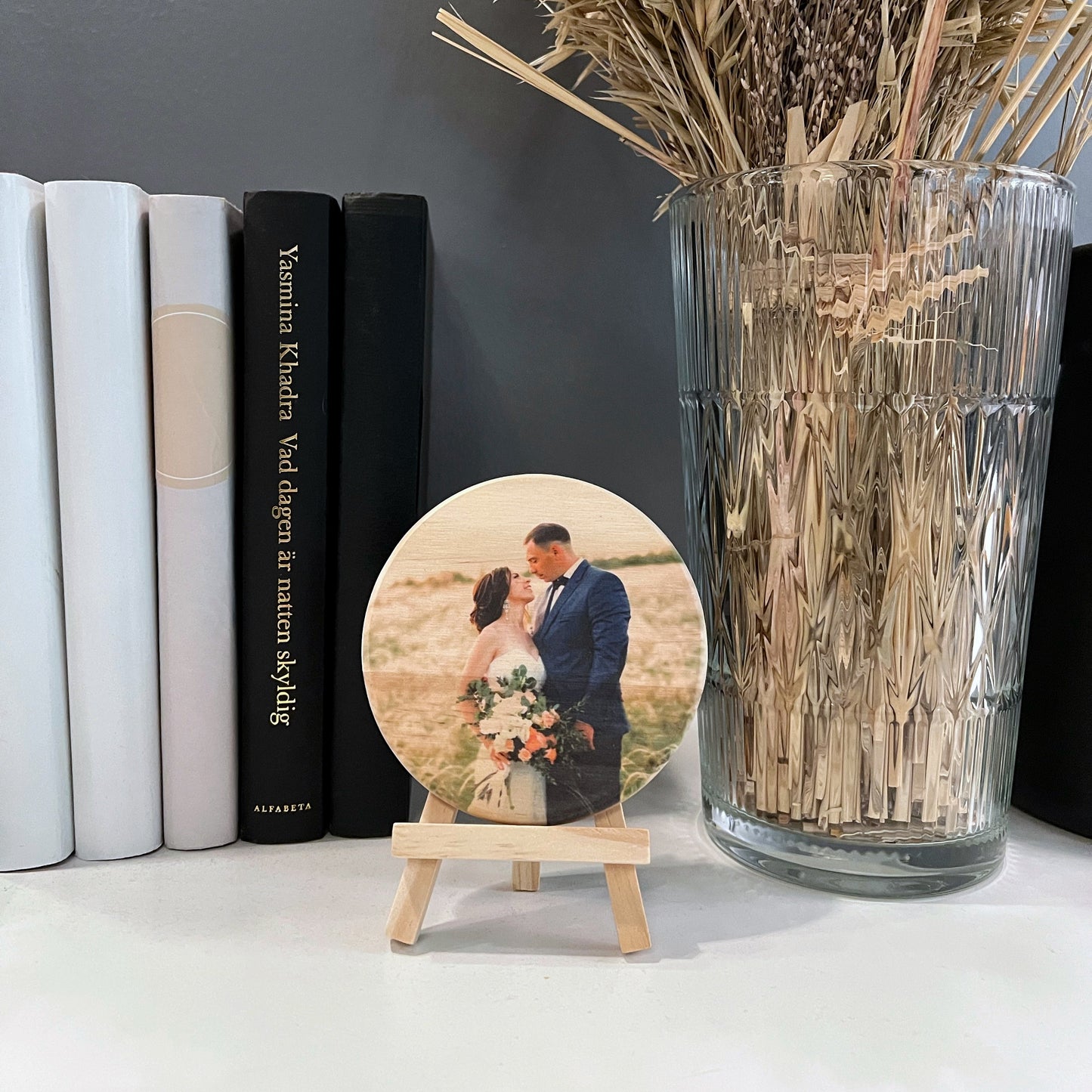 Wood Photo Slice With Easel
