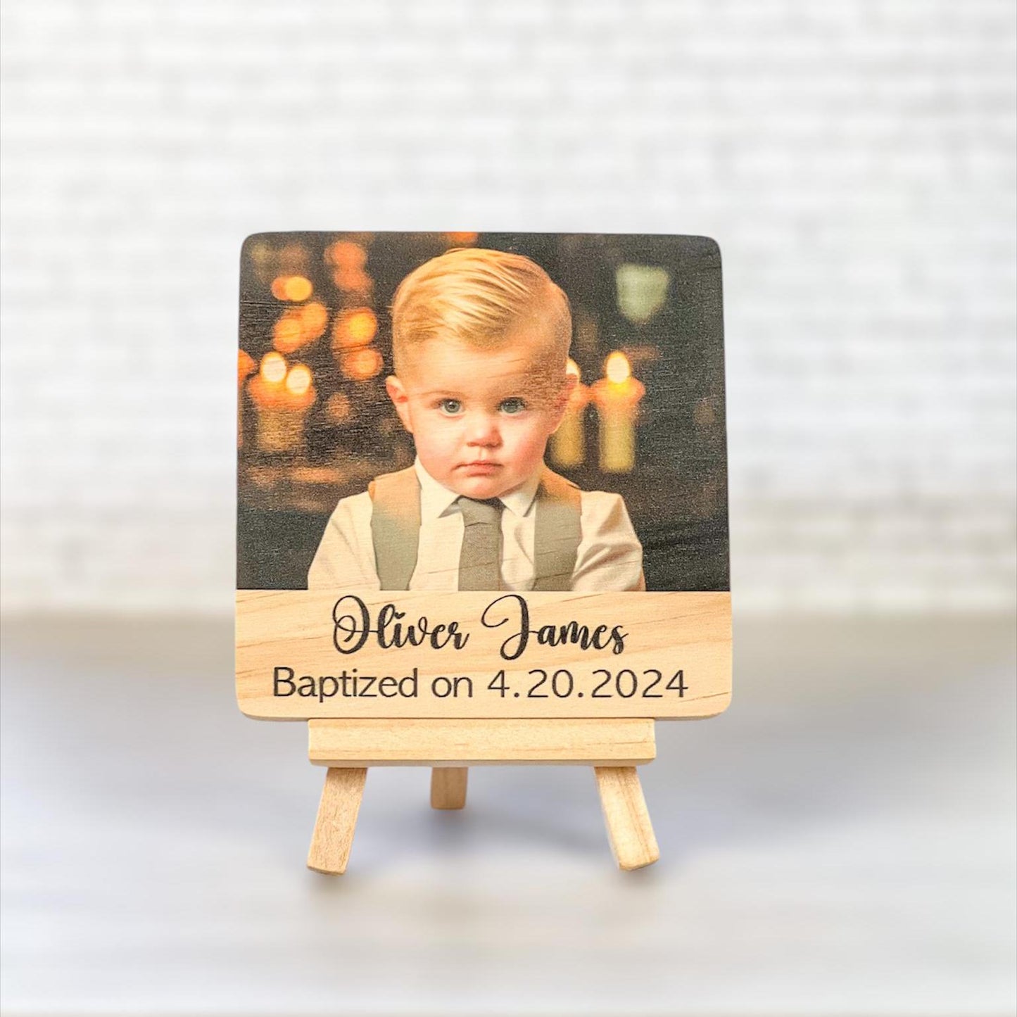 Boy Baptism Gift, Christening Gifts, Baptism Gifts for Godson, Personalized Baptism Picture Frame, Unique Baptism Gift Idea