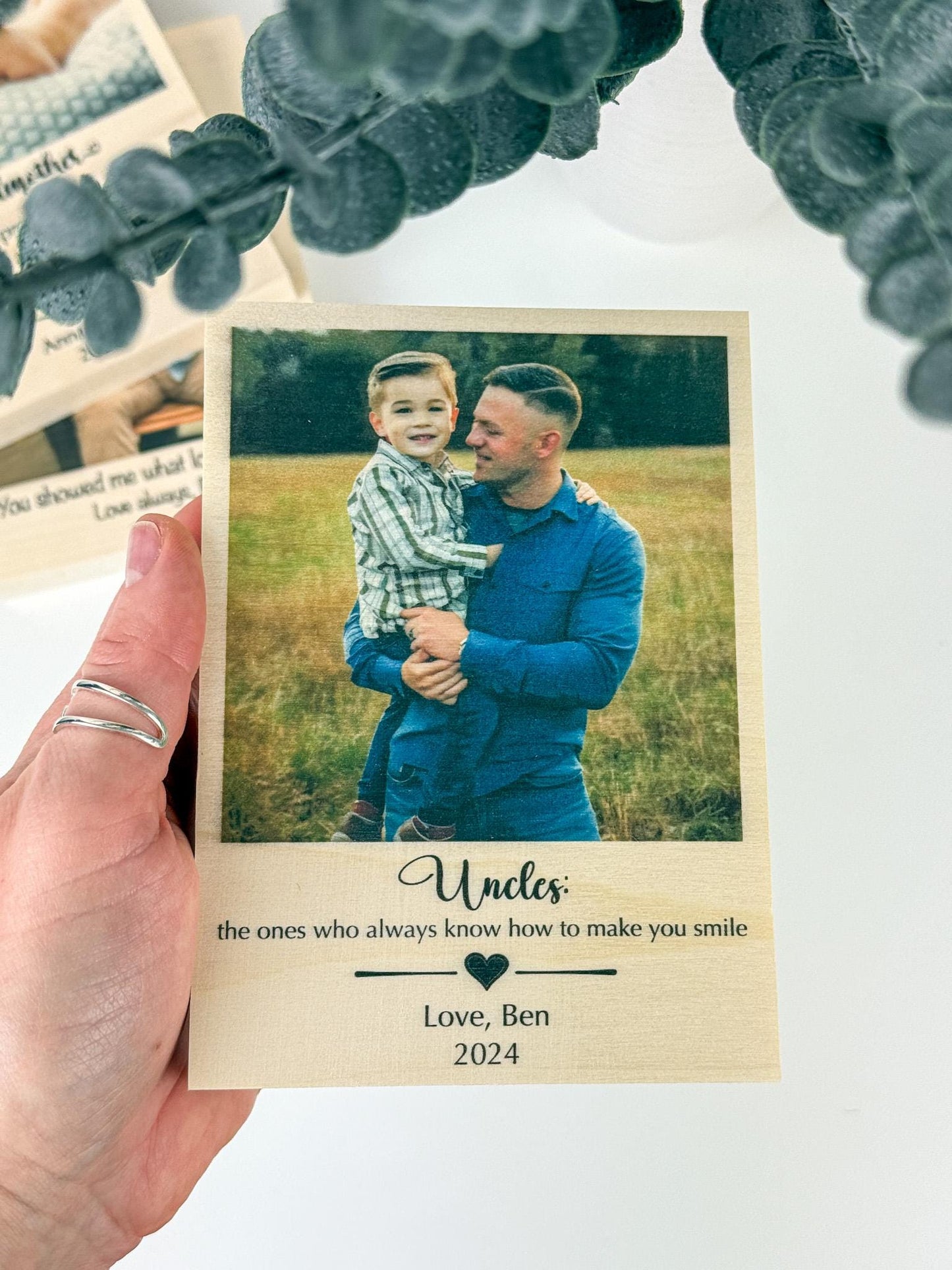 Gift for Uncle, Personalized Uncle Picture Frame, Uncle Photo Frame, Uncle Gift Idea