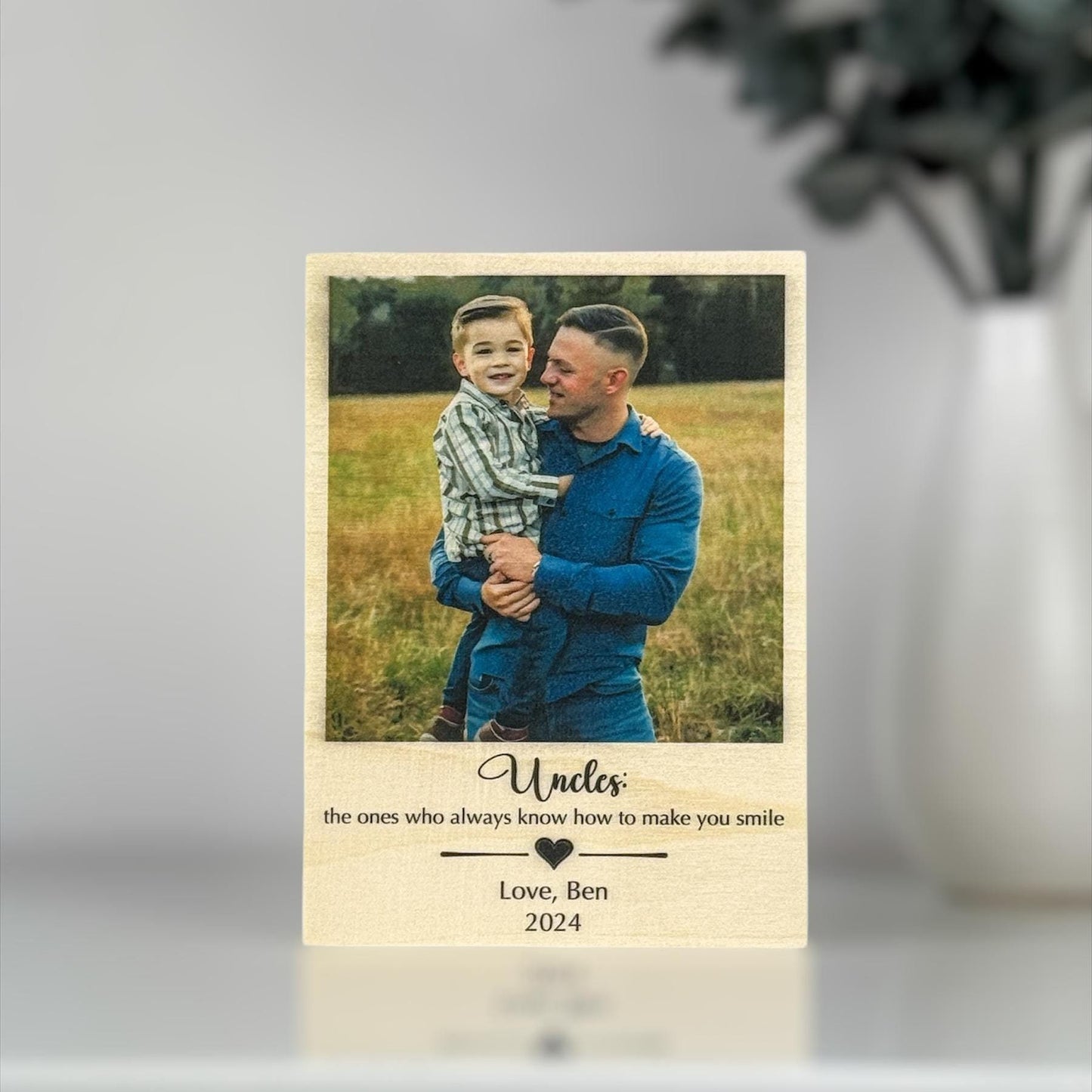Gift for Uncle, Personalized Uncle Picture Frame, Uncle Photo Frame, Uncle Gift Idea