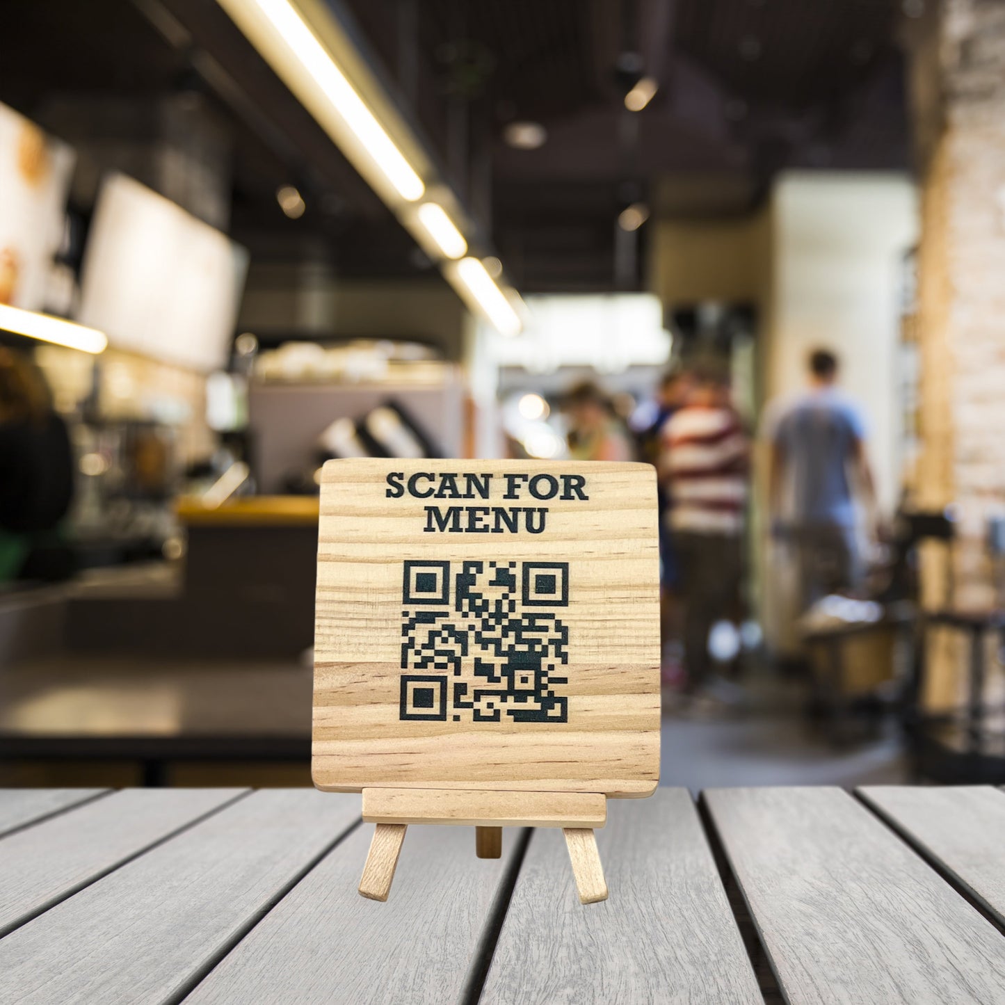 Custom Wood QR Code Sign