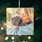 Personalized Square Wood Photo Ornament – Custom Christmas Keepsake