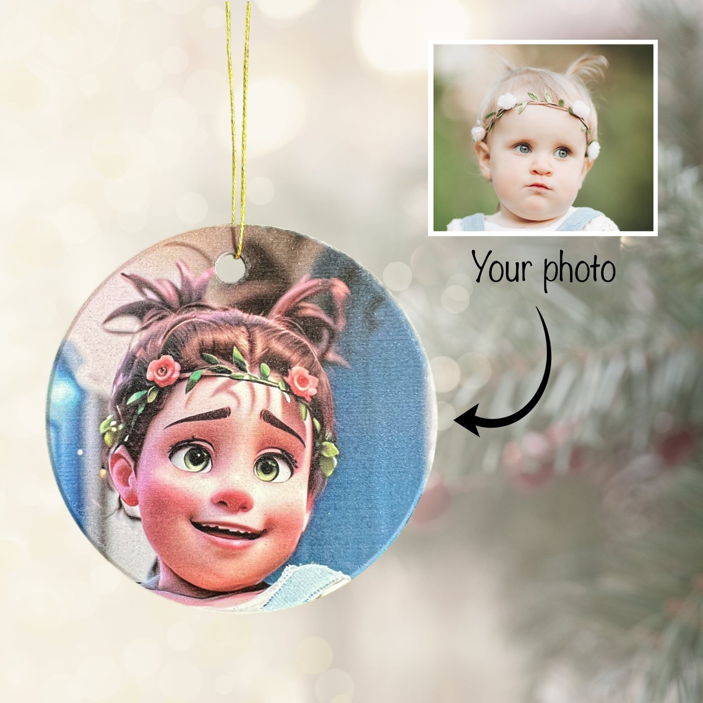 Custom Cartoon Ceramic Ornament