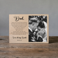 Personalized wood photo frame for a father of the bride wedding gift