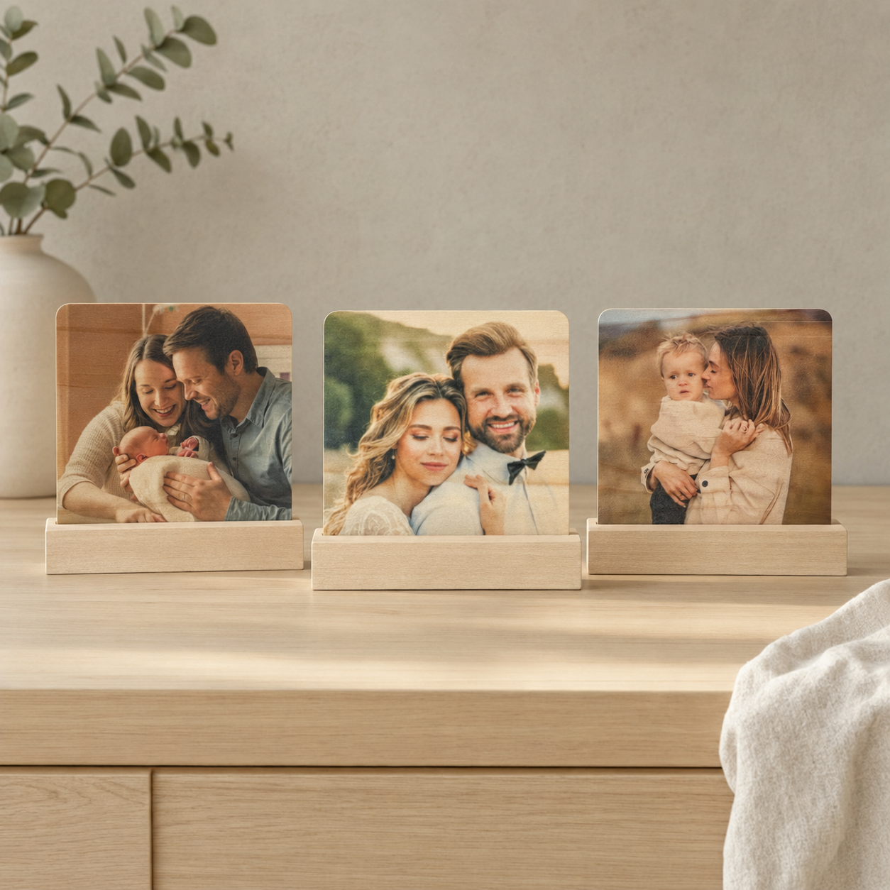 Custom Wood Photo Plaque with Stand