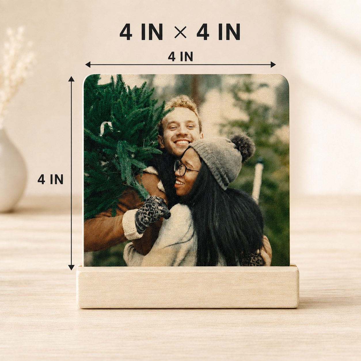 Custom Wood Photo Plaque with Stand