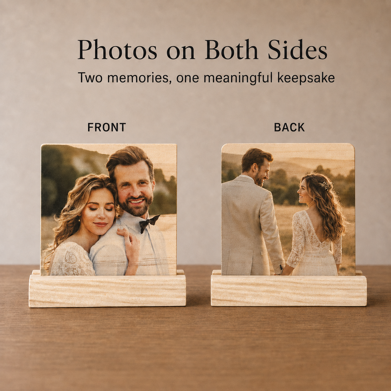 Custom Wood Photo Plaque with Stand