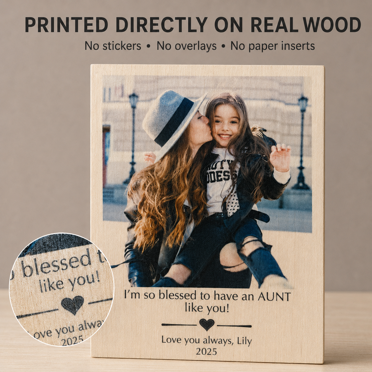 Personalized Photo Frame for Aunt
