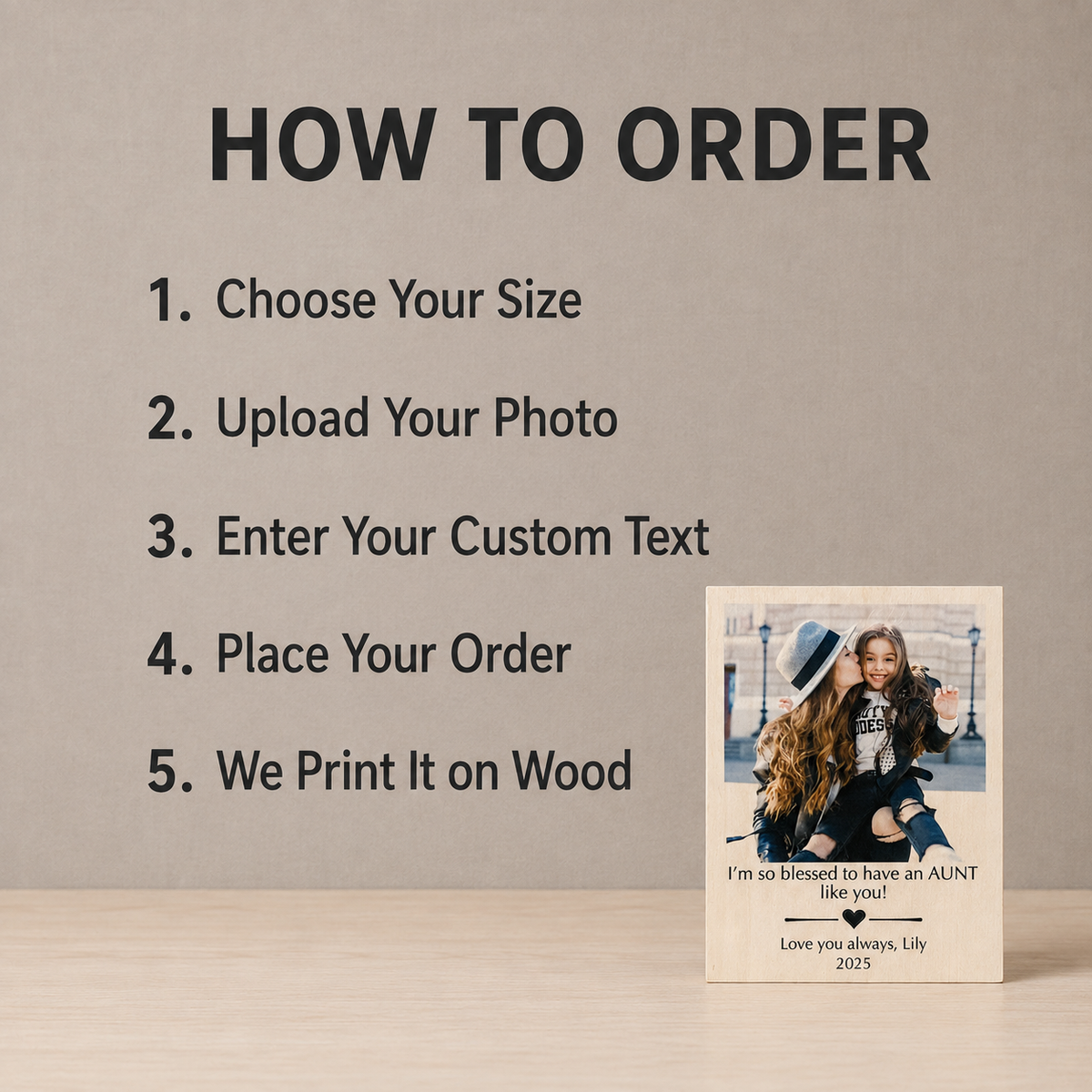 Personalized Photo Frame for Aunt