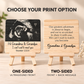 Pregnancy Announcement to Grandparents – Personalized Ultrasound Wood Plaque