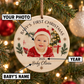 Baby’s First Christmas Ornament – Personalized Wood Photo Keepsake