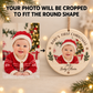 Baby’s First Christmas Ornament – Personalized Wood Photo Keepsake