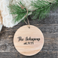 Wood Round Photo Ornament