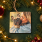 Personalized Hexagon Photo Ornament – Custom Wood Christmas Keepsake
