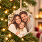 Personalized Square Wood Photo Ornament – Custom Christmas Keepsake