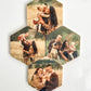 Hexagon Wood Photo Magnets