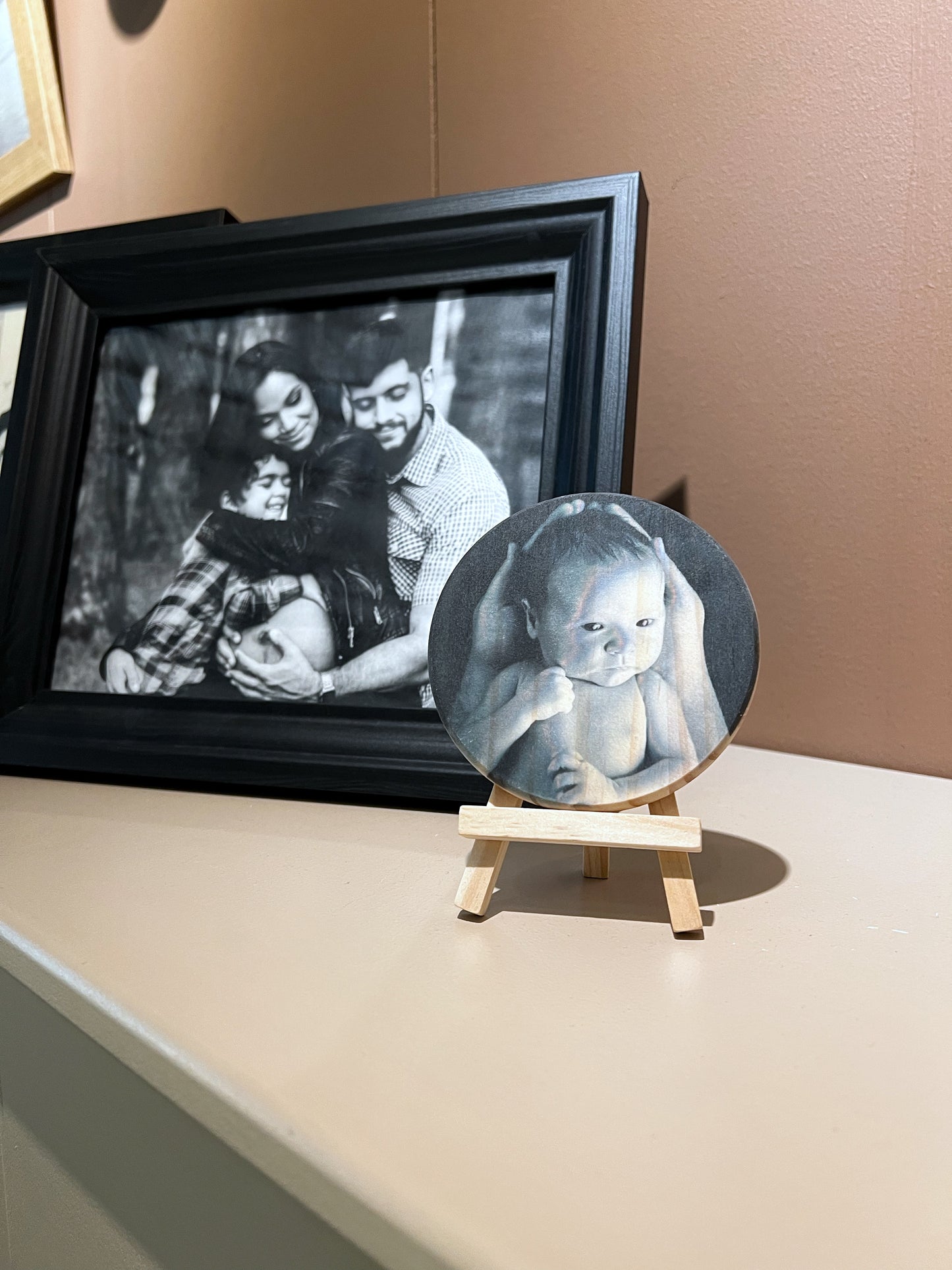 Wood Photo Slice With Easel