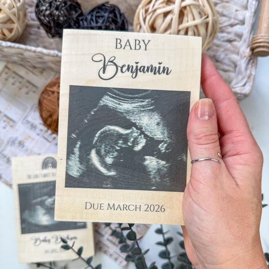 Custom Wooden Due Date Plaque
