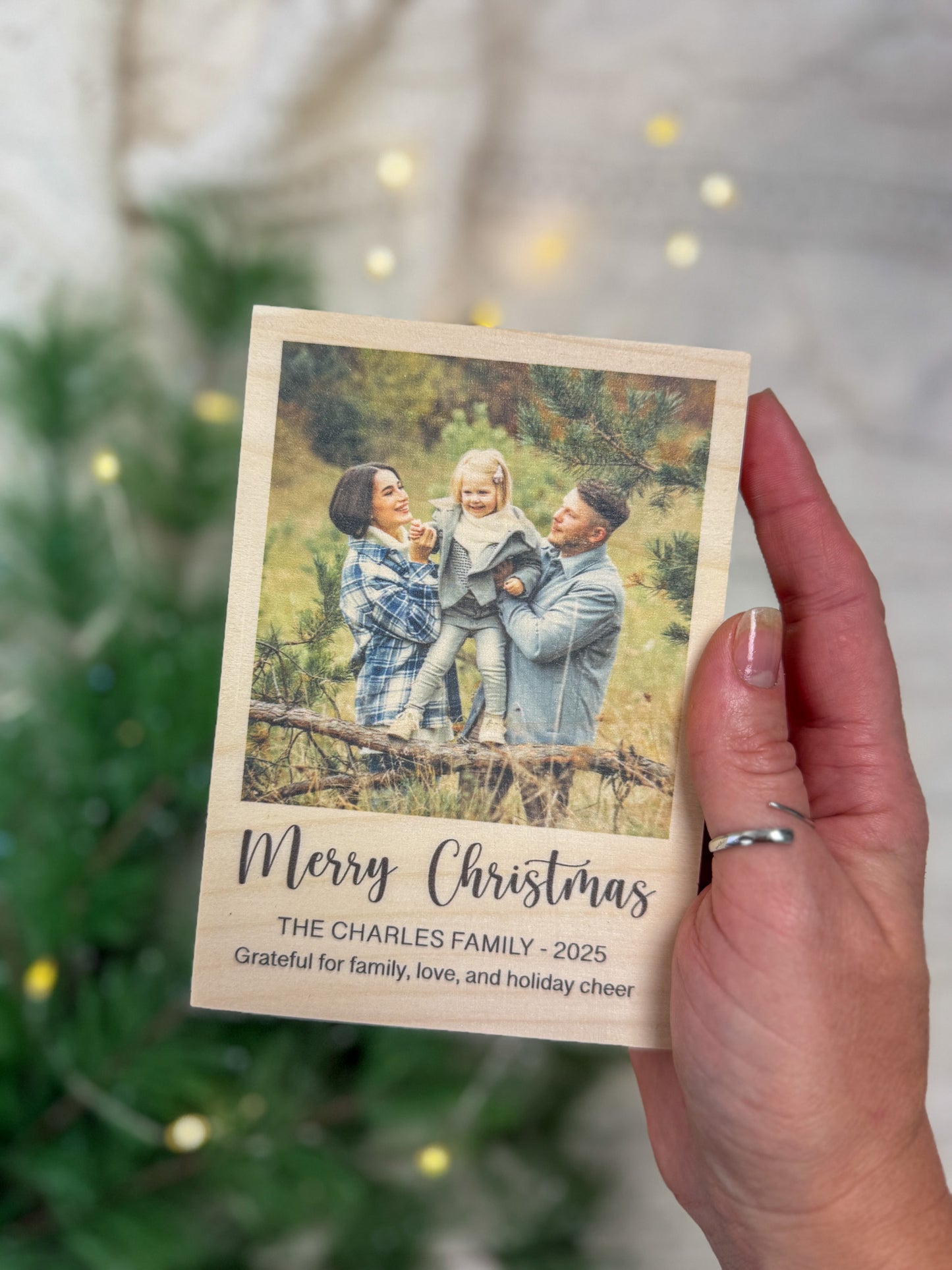 Personalized Christmas Wood Picture Frame