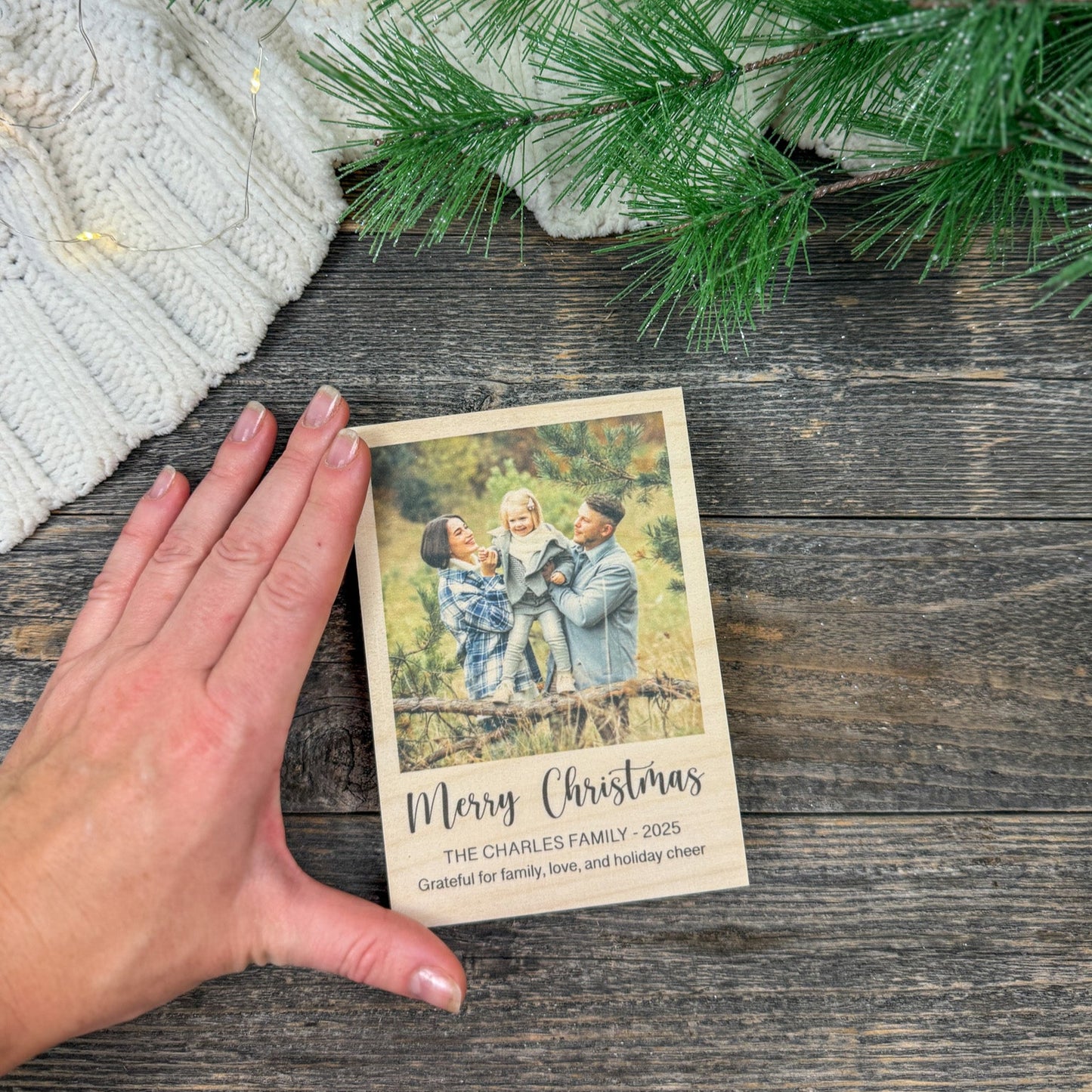 Personalized Christmas Wood Picture Frame