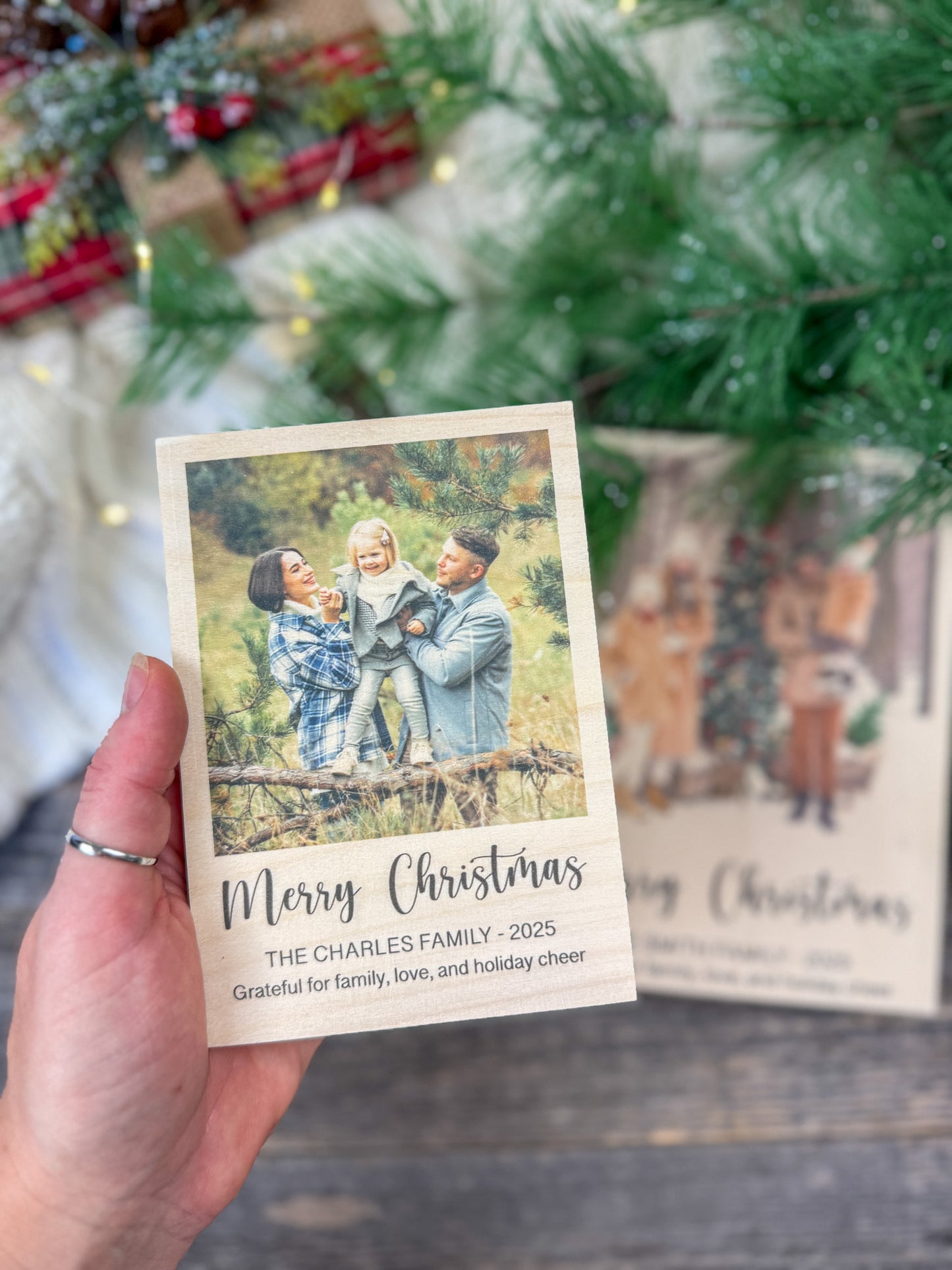 Personalized Christmas Wood Picture Frame