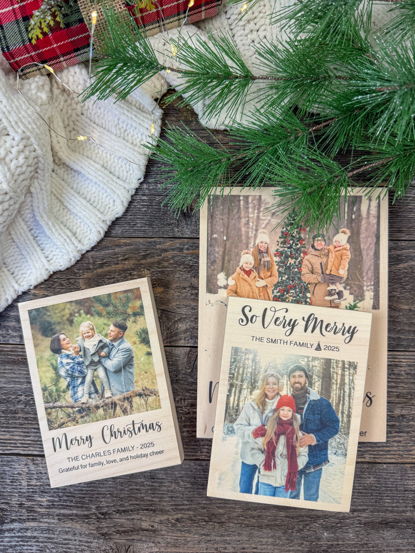 Personalized Christmas Wood Picture Frame