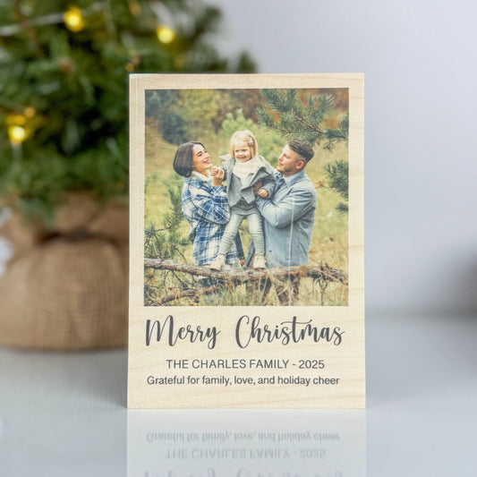 Personalized Christmas Wood Picture Frame
