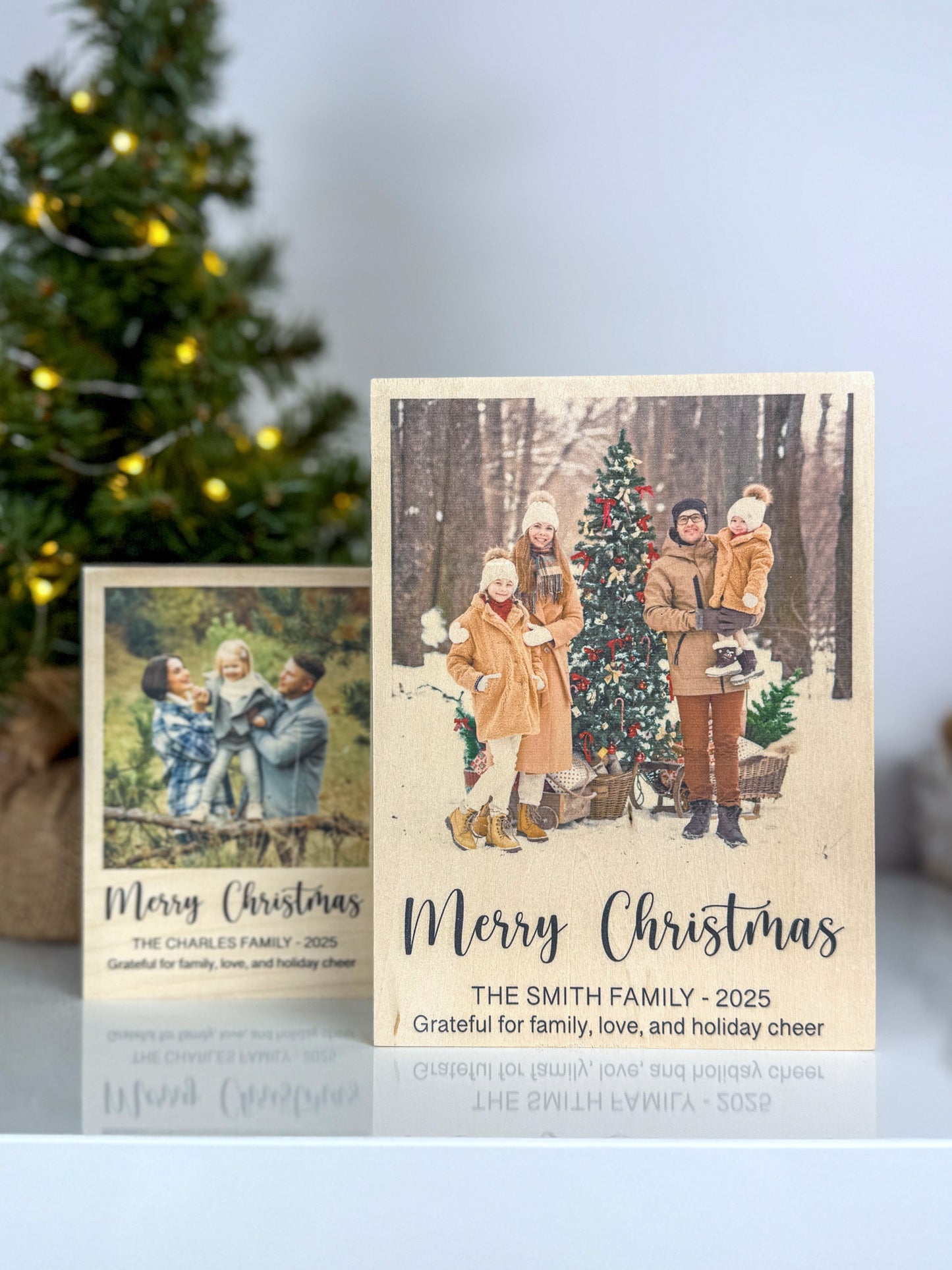 Personalized Christmas Wood Picture Frame