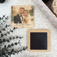 Personalized Wood Photo Magnet with Custom Message