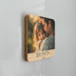 Personalized Wood Photo Magnet with Custom Message